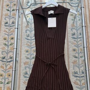 DISSH NWT Brown Ribbed Dress with